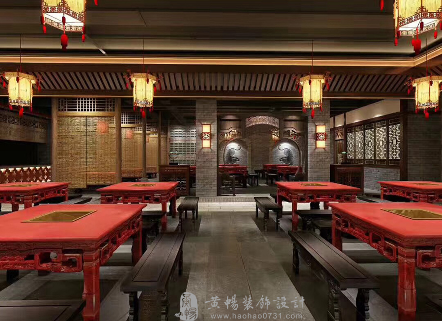 纯中式风格餐厅装修效果图